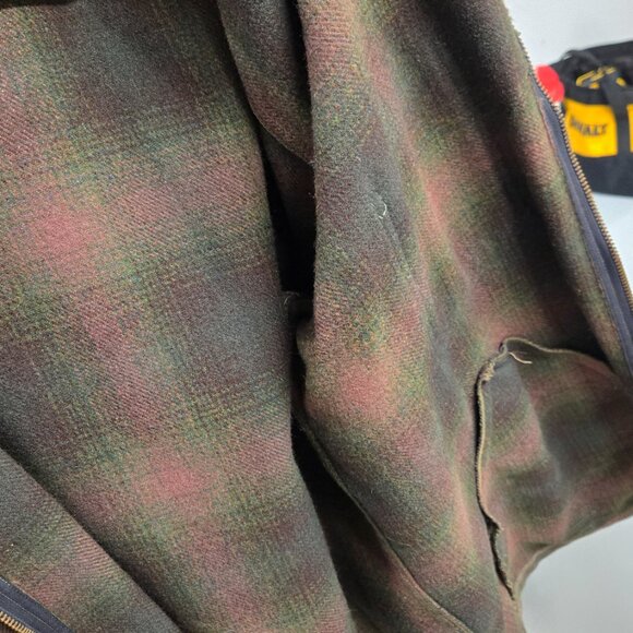Woolrich Vintage Plaid Camping Hunting Wool Full Zip Up Jacket - Picture 16 of 16
